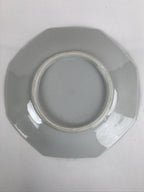 Chinese Porcelain Octagonal Plate Vtg Blue White Tang Children Butterfly PY791