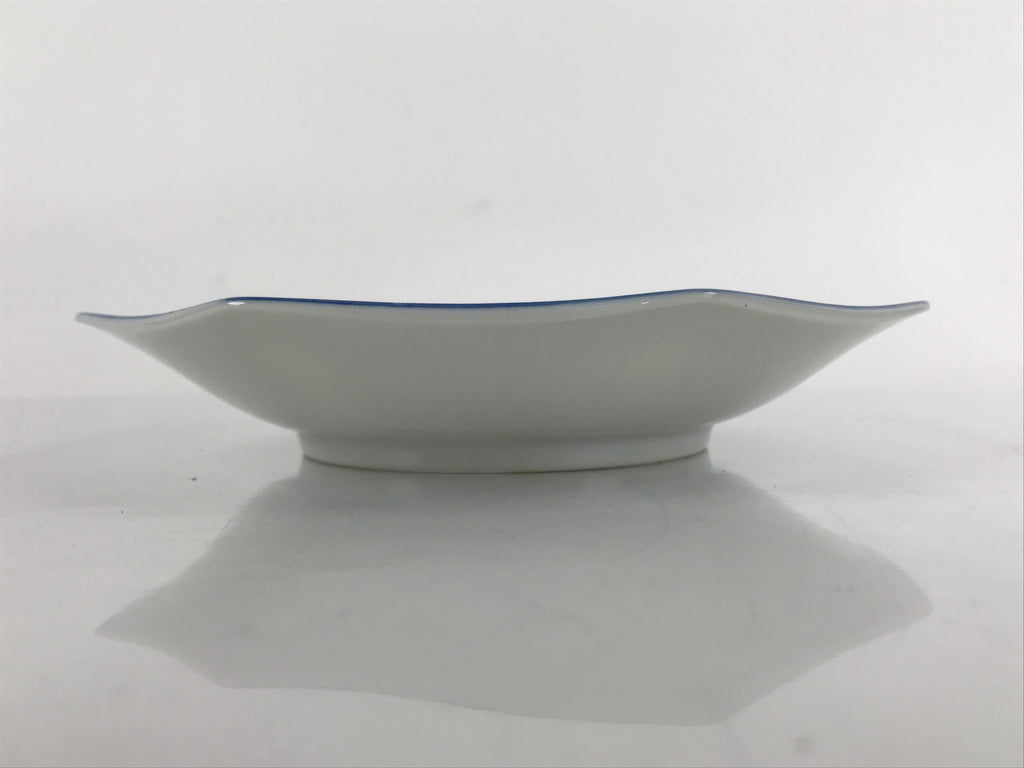 Chinese Porcelain Octagonal Plate Vtg Blue White Tang Children Butterfly PY792
