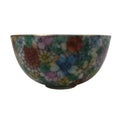 Chinese Porcelain Sake Cup Vtg Ochoko Flower God Peach Gold Colorful Gold G277