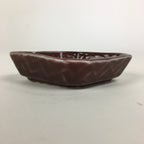 Chinese Porcelain Soy Sauce Dipping Dish Vtg Small Brown Ceramic Shoyuzara PP848
