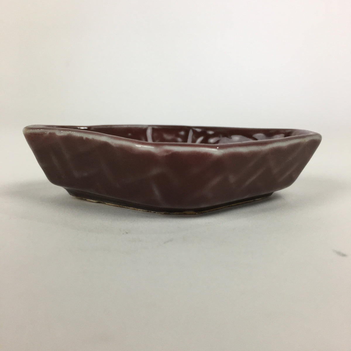 Chinese Porcelain Soy Sauce Dipping Dish Vtg Small Brown Ceramic Shoyuzara PP848