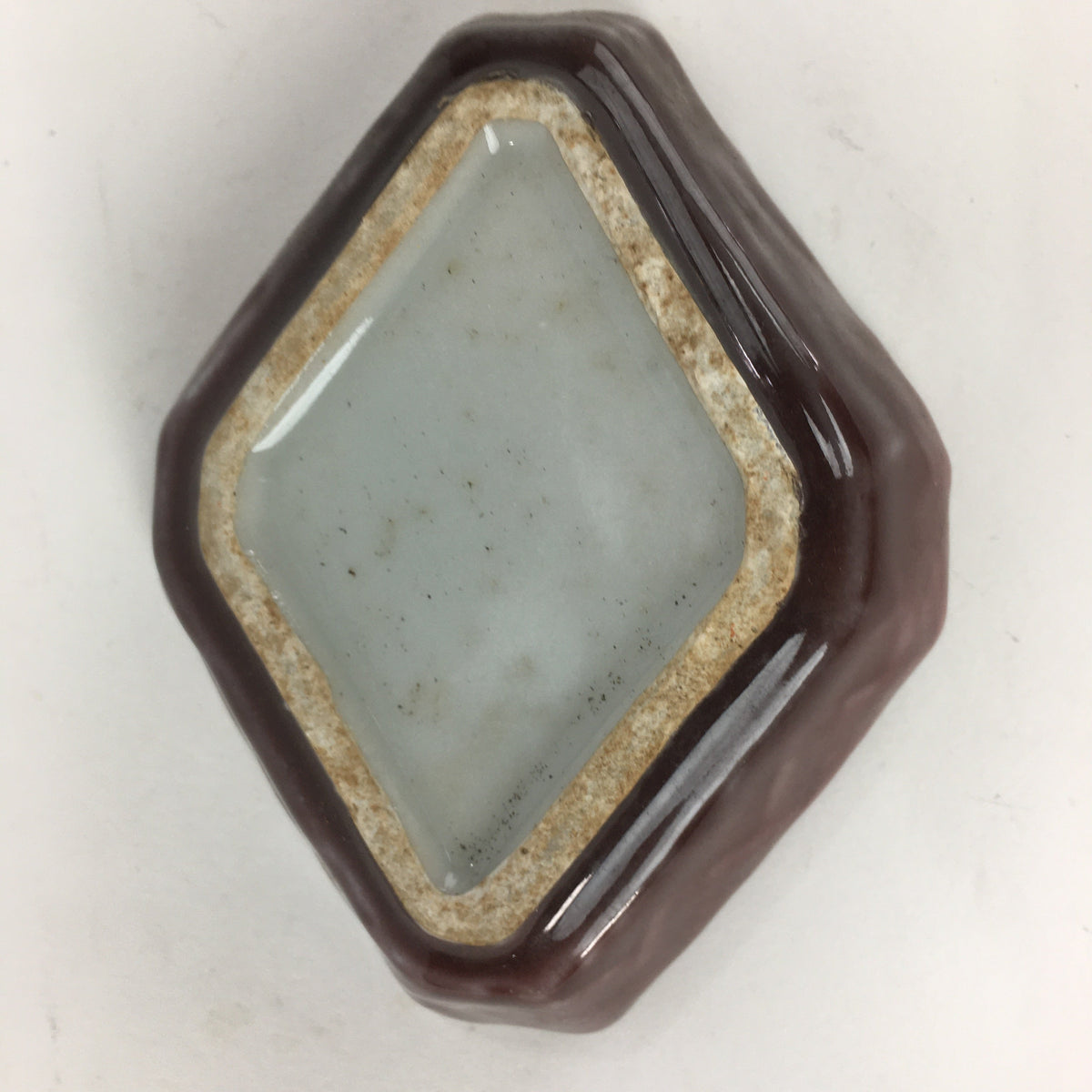 Chinese Porcelain Soy Sauce Dipping Dish Vtg Small Brown Ceramic Shoyuzara PP848