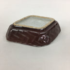 Chinese Porcelain Soy Sauce Dipping Dish Vtg Small Brown Ceramic Shoyuzara PP848