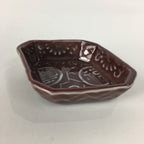 Chinese Porcelain Soy Sauce Dipping Dish Vtg Small Brown Ceramic Shoyuzara PP848