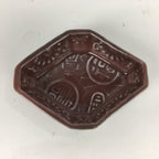 Chinese Porcelain Soy Sauce Dipping Dish Vtg Small Brown Ceramic Shoyuzara PP849