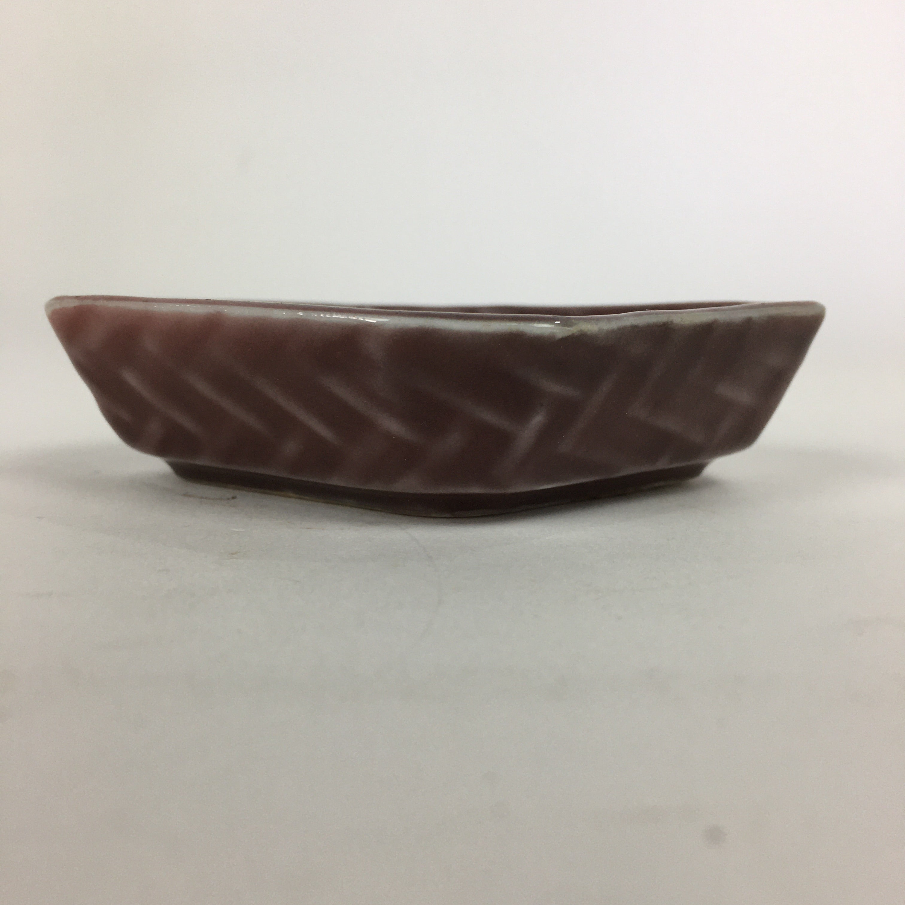 Chinese Porcelain Soy Sauce Dipping Dish Vtg Small Brown Ceramic Shoyuzara PP849