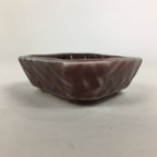 Chinese Porcelain Soy Sauce Dipping Dish Vtg Small Brown Ceramic Shoyuzara PP849