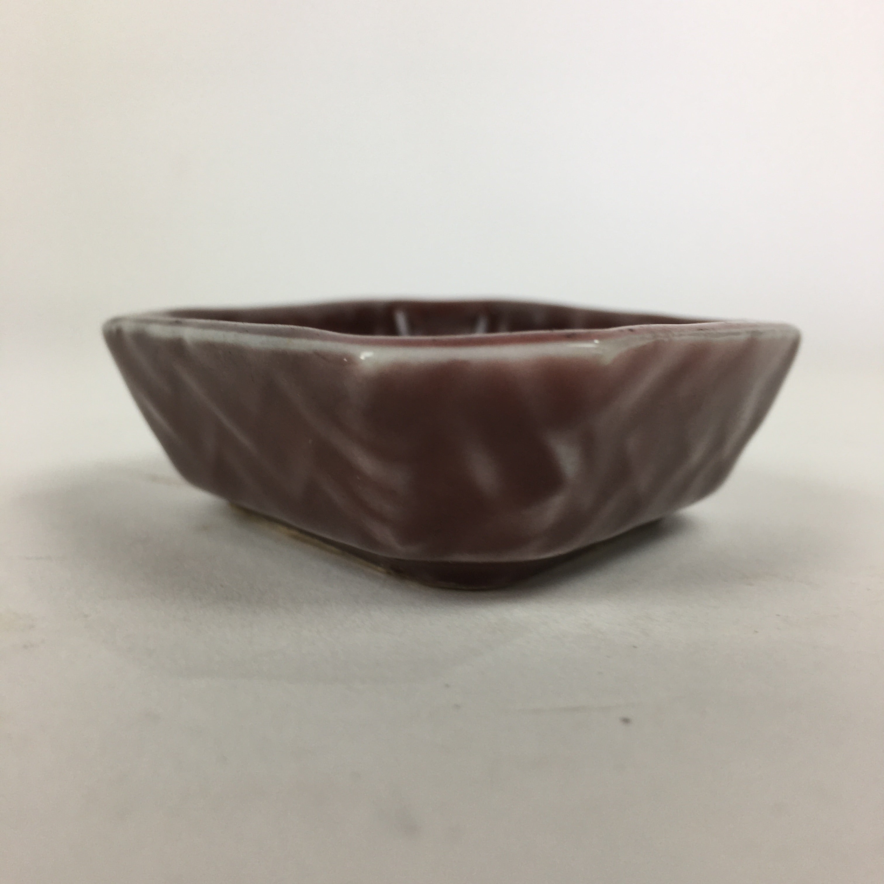 Chinese Porcelain Soy Sauce Dipping Dish Vtg Small Brown Ceramic Shoyuzara PP849