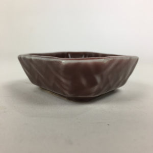 Chinese Porcelain Soy Sauce Dipping Dish Vtg Small Brown Ceramic Shoyuzara PP849