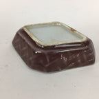 Chinese Porcelain Soy Sauce Dipping Dish Vtg Small Brown Ceramic Shoyuzara PP849