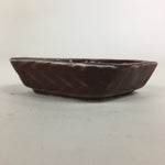 Chinese Porcelain Soy Sauce Dipping Dish Vtg Small Brown Ceramic Shoyuzara PP850