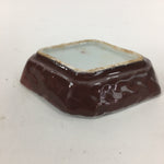 Chinese Porcelain Soy Sauce Dipping Dish Vtg Small Brown Ceramic Shoyuzara PP850