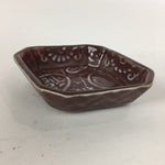 Chinese Porcelain Soy Sauce Dipping Dish Vtg Small Brown Ceramic Shoyuzara PP850