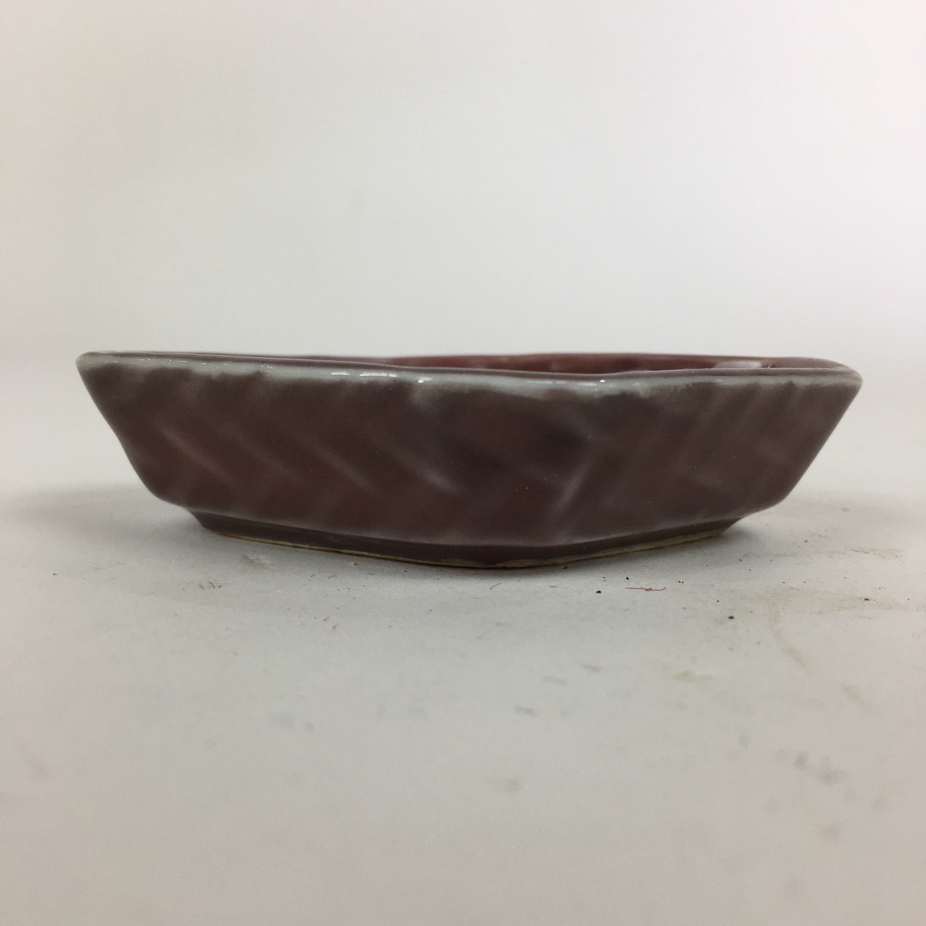 Chinese Porcelain Soy Sauce Dipping Dish Vtg Small Brown Ceramic Shoyuzara PP852