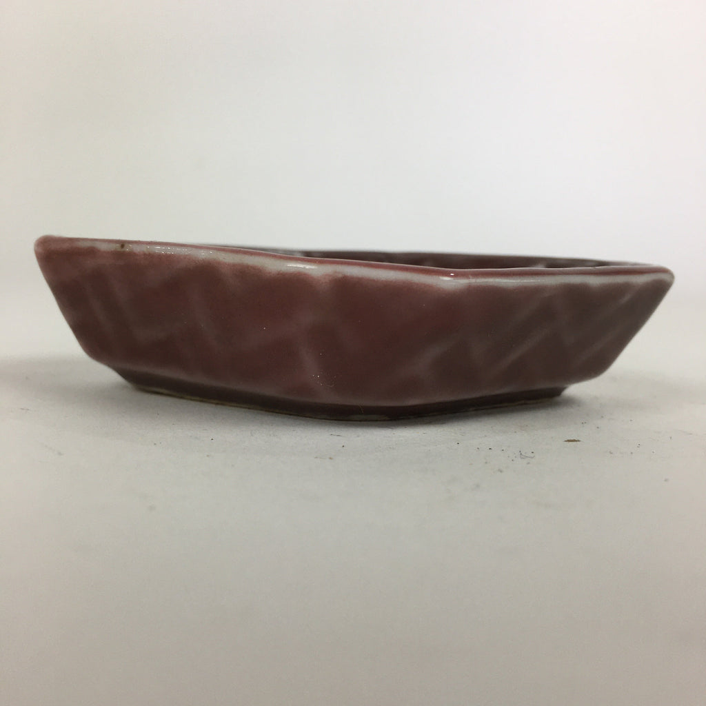 Chinese Porcelain Soy Sauce Dipping Dish Vtg Small Brown Ceramic Shoyuzara PP852