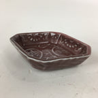 Chinese Porcelain Soy Sauce Dipping Dish Vtg Small Brown Ceramic Shoyuzara PP852