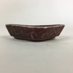 Chinese Porcelain Soy Sauce Dipping Dish Vtg Small Brown Ceramic Shoyuzara PP853
