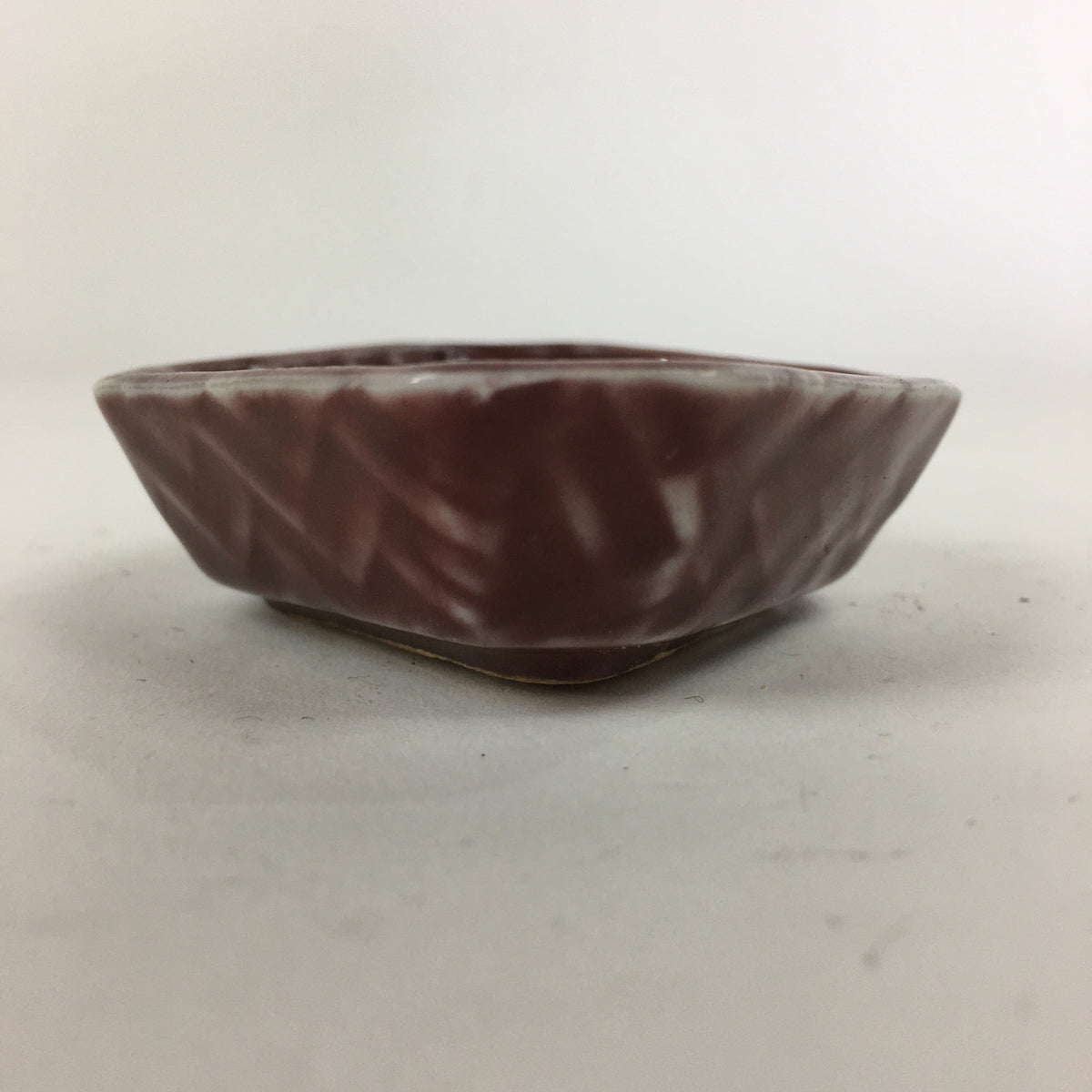 Chinese Porcelain Soy Sauce Dipping Dish Vtg Small Brown Ceramic Shoyuzara PP853