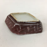Chinese Porcelain Soy Sauce Dipping Dish Vtg Small Brown Ceramic Shoyuzara PP853