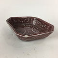 Chinese Porcelain Soy Sauce Dipping Dish Vtg Small Brown Ceramic Shoyuzara PP853