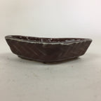 Chinese Porcelain Soy Sauce Dipping Dish Vtg Small Brown Ceramic Shoyuzara PP854