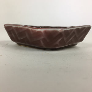 Chinese Porcelain Soy Sauce Dipping Dish Vtg Small Brown Ceramic Shoyuzara PP854