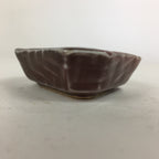 Chinese Porcelain Soy Sauce Dipping Dish Vtg Small Brown Ceramic Shoyuzara PP854