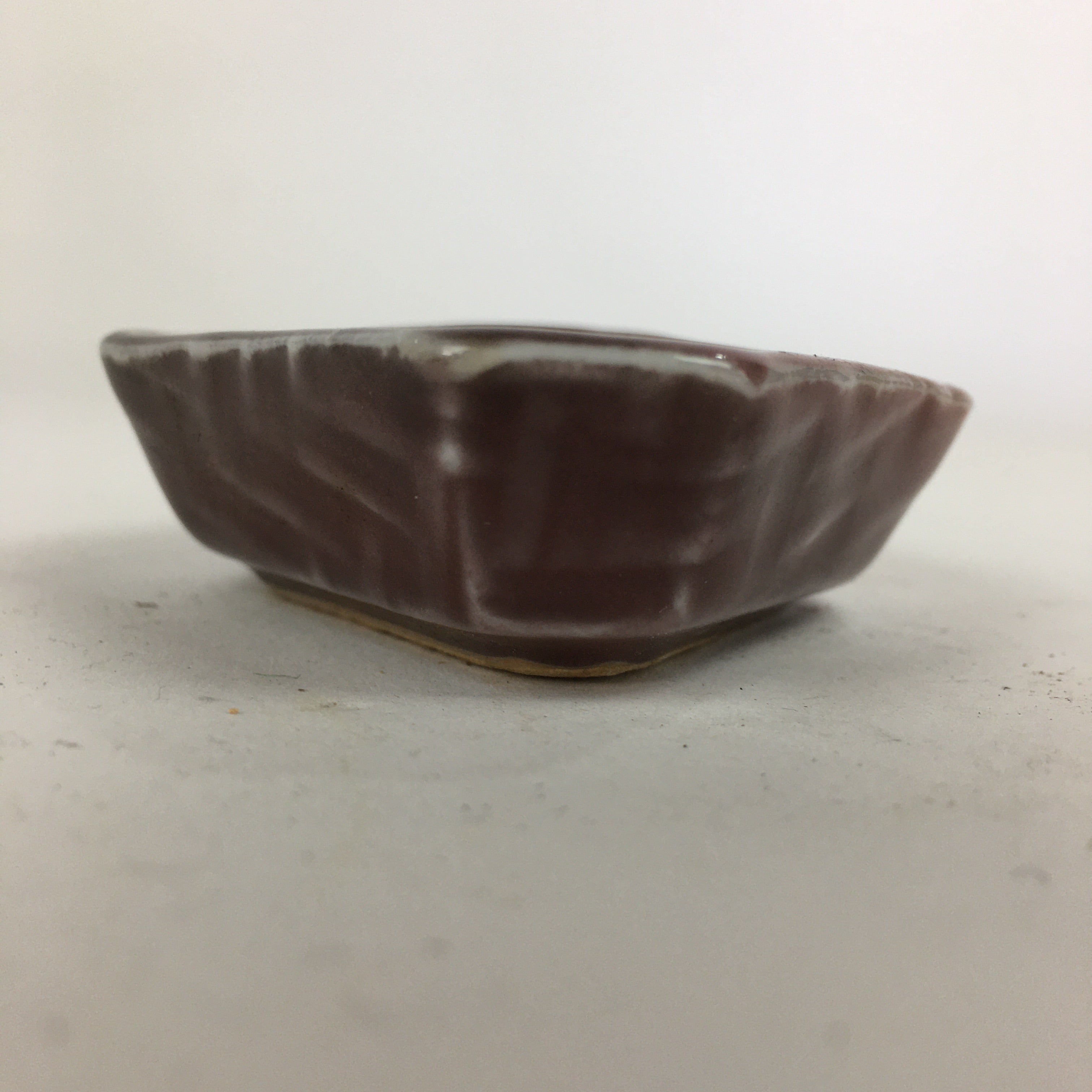 Chinese Porcelain Soy Sauce Dipping Dish Vtg Small Brown Ceramic Shoyuzara PP854