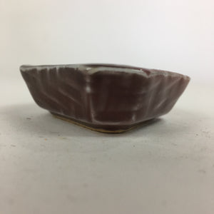 Chinese Porcelain Soy Sauce Dipping Dish Vtg Small Brown Ceramic Shoyuzara PP854