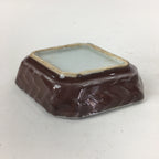 Chinese Porcelain Soy Sauce Dipping Dish Vtg Small Brown Ceramic Shoyuzara PP854