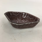 Chinese Porcelain Soy Sauce Dipping Dish Vtg Small Brown Ceramic Shoyuzara PP854