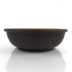 Chinese Pottery Carved Wide Bowl Vtg Tea Chaban Sara Kobachi Brown Y181