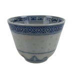 Chinese Translucent Porcelain Sake Cup Vtg Dragon Guinomi White Blue G263