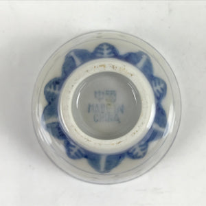 Chinese Translucent Porcelain Sake Cup Vtg Dragon Guinomi White Blue G264