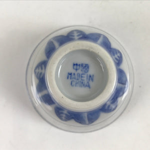 Chinese Translucent Porcelain Sake Cup Vtg Dragon Guinomi White Blue G267