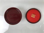 Chinese Vermilion Ink Pad Shuniku Vtg Red Seal Container Case Dragon Brown SZ65