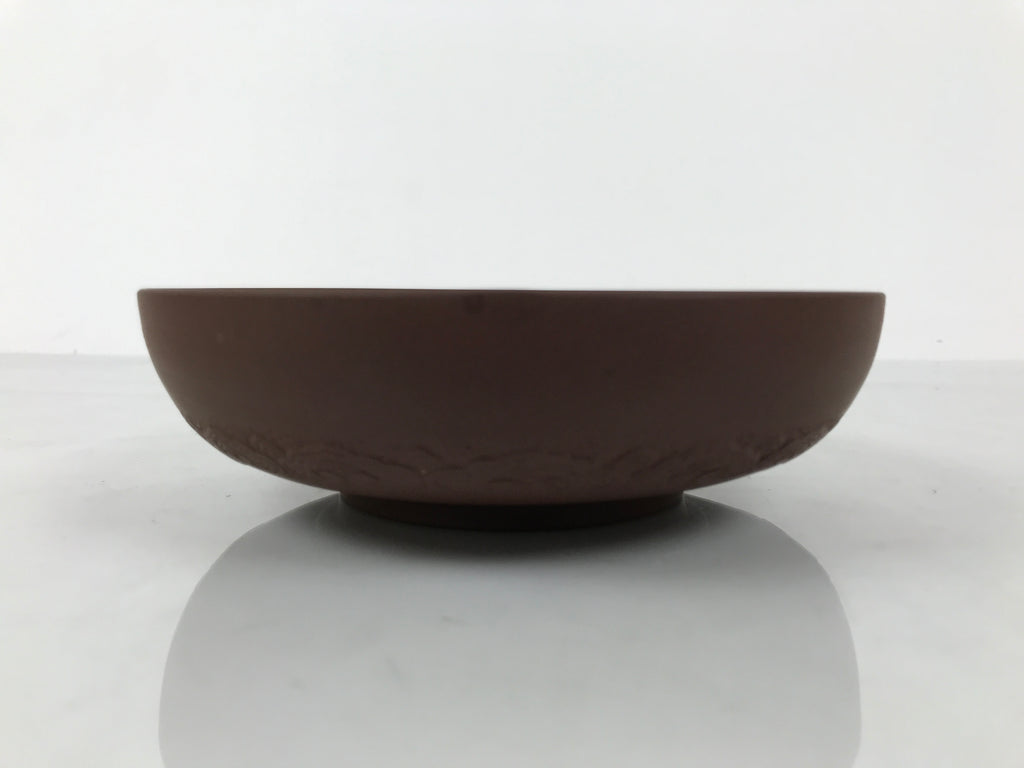 Chinese Yixing Clay Tea Boat Chasen Vtg Bowl Chaban Saucer Ceramic Brown Y520