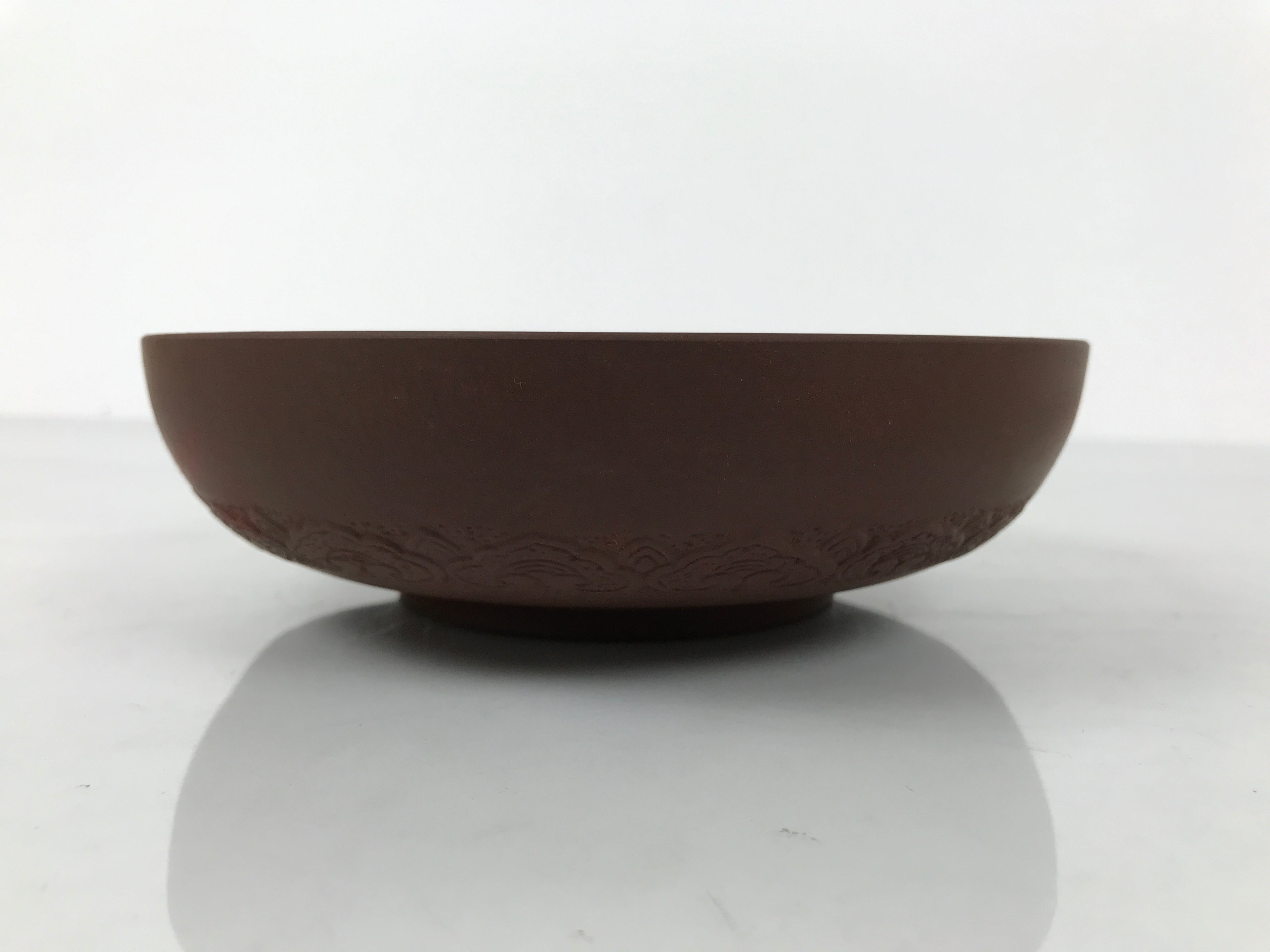 Chinese Yixing Clay Tea Boat Chasen Vtg Bowl Chaban Saucer Ceramic Brown Y520