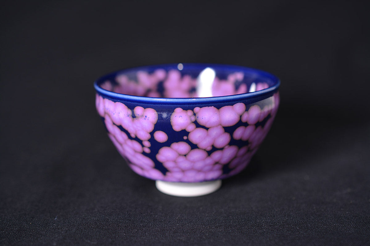 Drinking vessel, Large sake cup, teacup, Cherry blossom, Tenmoku shape