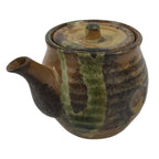 Japanese Oribe Ware Ceramic Soy Sauce Dispenser Shoyusashi Pot Brown Green Y577-KT - Pot-chidorivintage.com