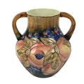 English Ceramic Flower Vase Vtg Tupton Moorcroft Style Pink Peach Berry FK208