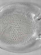 France Arcopal Brand Glass Plate Vtg Fish Tableware Small Plate Kozara QT155