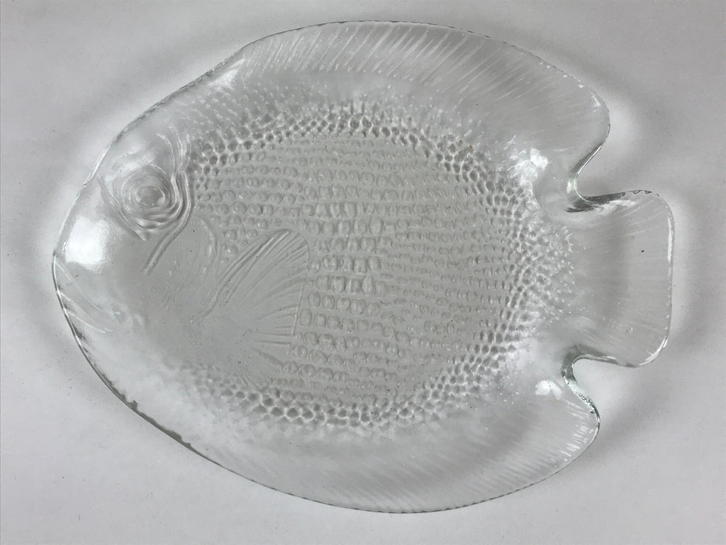 France Arcopal Brand Glass Plate Vtg Fish Tableware Small Plate Kozara QT155