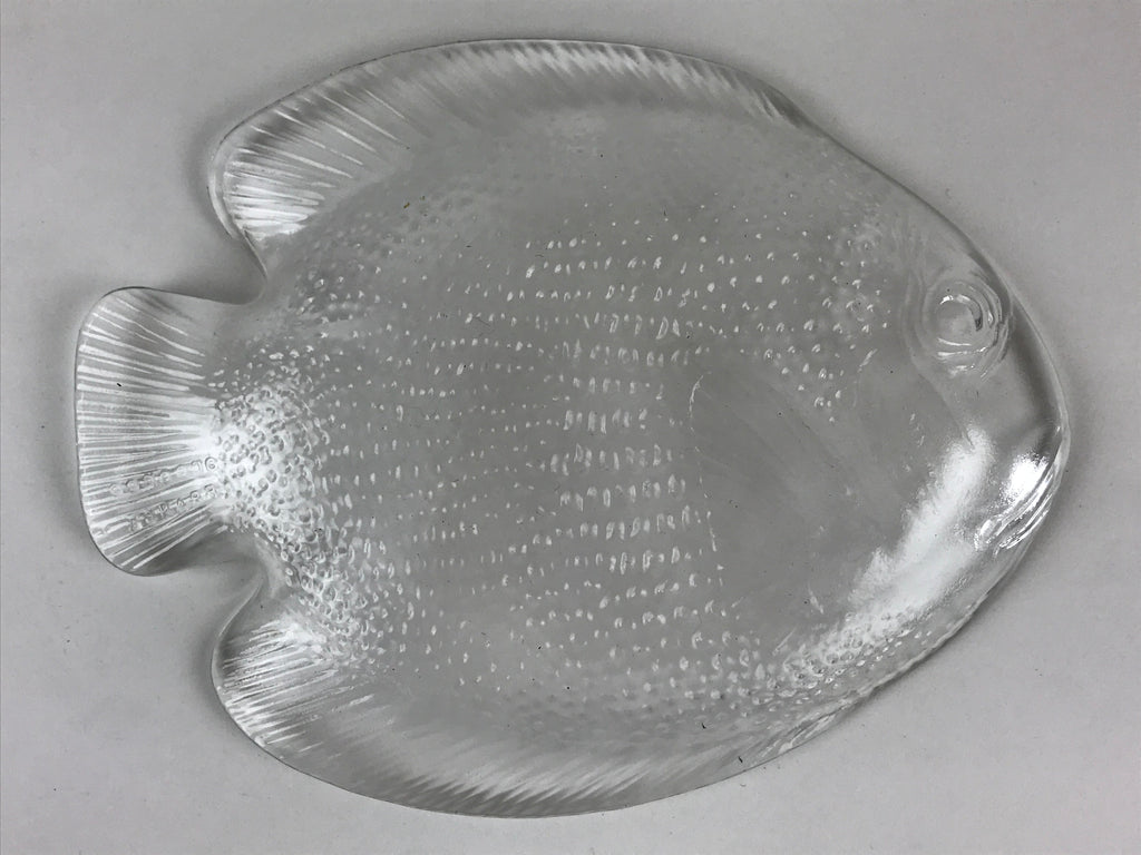 France Arcopal Brand Glass Plate Vtg Fish Tableware Small Plate Kozara QT155