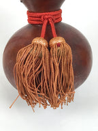 Japanese Natural Hyotan Gourd Vtg Sake Bottle Lucky Charm Calabash Brown G284-AD - Other Display Item-chidorivintage.com