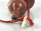 Japanese Natural Hyotan Gourd Vtg Sake Bottle Lucky Charm Calabash Brown G284-AD - Other Display Item-chidorivintage.com