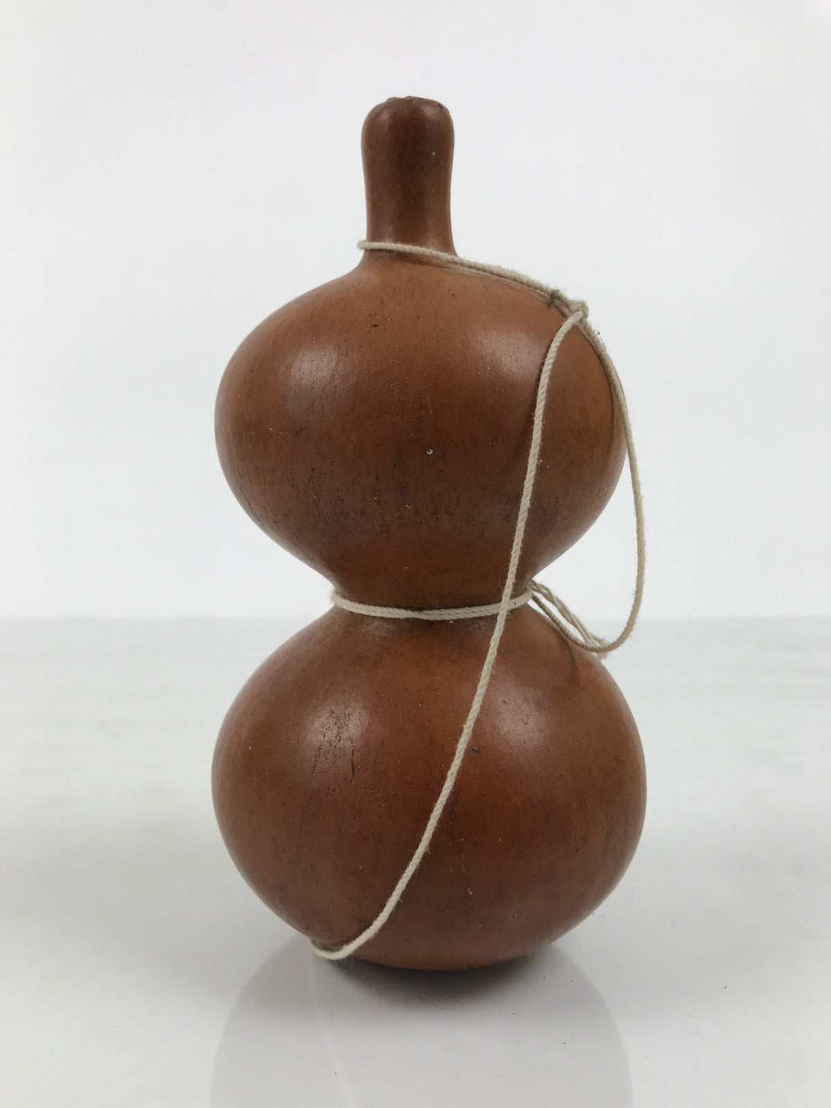 Japanese Natural Hyotan Gourd Vtg Sake Bottle Lucky Charm Calabash Brown G282-AD - Other Display Item-chidorivintage.com
