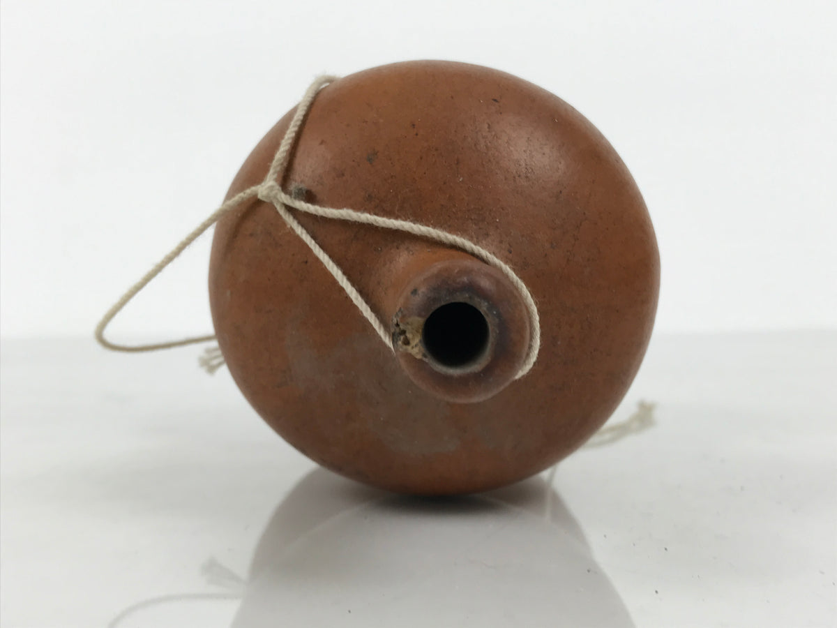 Japanese Natural Hyotan Gourd Vtg Sake Bottle Lucky Charm Calabash Brown G282-AD - Other Display Item-chidorivintage.com