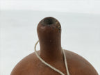 Japanese Natural Hyotan Gourd Vtg Sake Bottle Lucky Charm Calabash Brown G282-AD - Other Display Item-chidorivintage.com