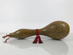 Japanese Large Natural Hyotan Gourd Vtg Sake Bottle Lucky Charm Calabash G285-AD - Other Display Item-chidorivintage.com